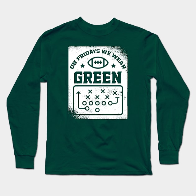 On Fridays We Wear Green // Vintage School Spirit // Go Green Long Sleeve T-Shirt by SLAG_Creative